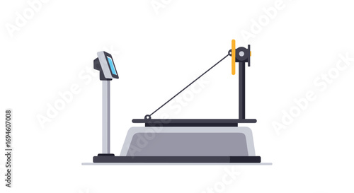 Modern flat treadmill with interactive display for home and gym fitness