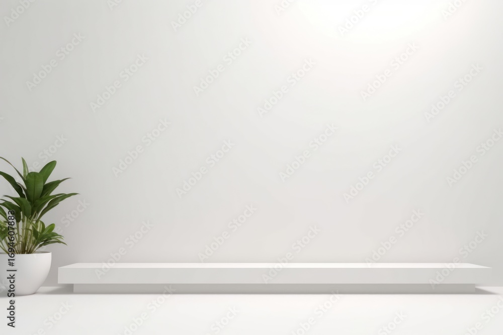 Obraz premium White borad plant wall architecture.