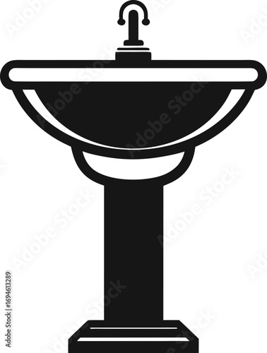 Vector bathroom sink icon
