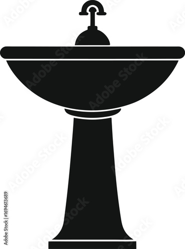 Vector black sink icon