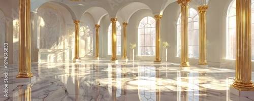 Grand hall of a stately palace