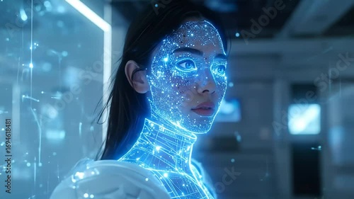 Futuristic AI Humanoid - A Glimpse into the Future of Technology.