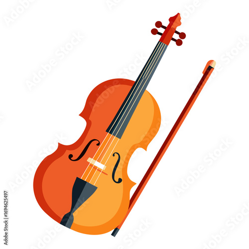 violin isolated on white