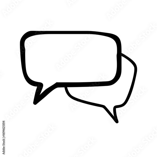 Speech Bubbles Symbolizing Communication and Dialogue in Digital Designs