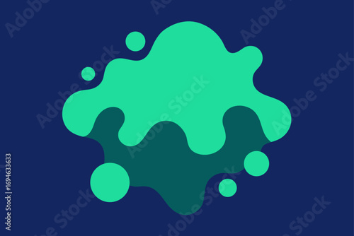 Abstract blue background with interlocking puzzle pieces symbolizing teamwork and a successful business solution
