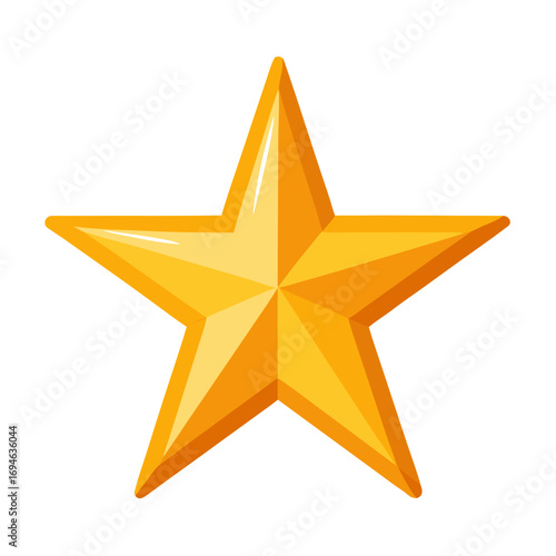 3d golden star