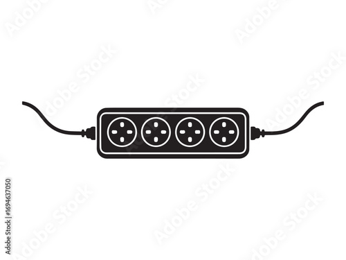 Black and White Hairdressing Tools Icons