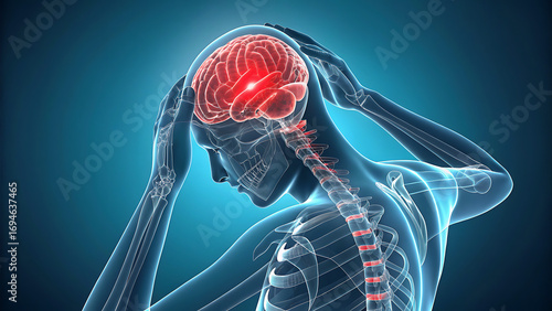 3d rendered illustration of a painful shoulder