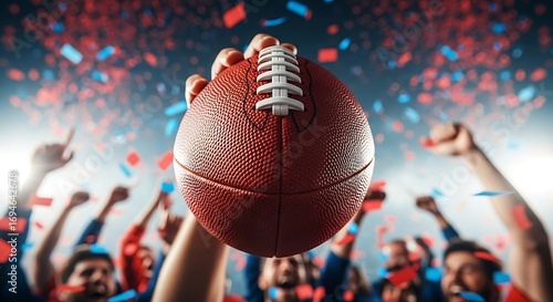 Exciting Football Game Victory Celebration with Fans Cheering