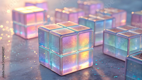 christmas gift box with snowflakes