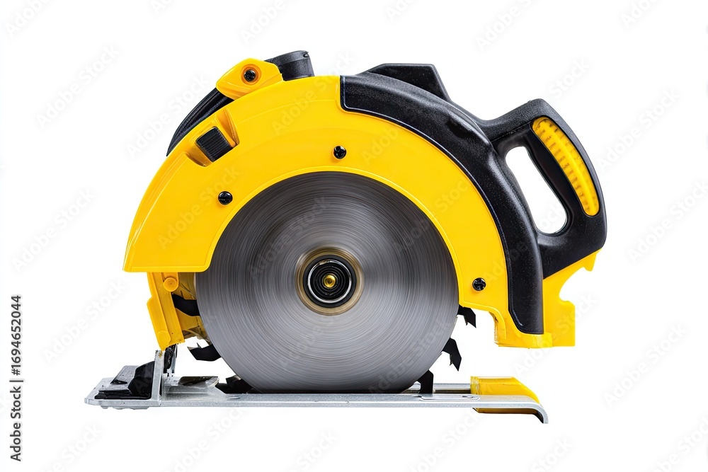 Fototapeta premium Yellow and black circular saw isolated