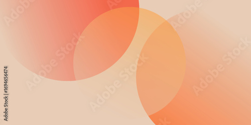 Abstract background with 70s color gradient. Background decorated with retro and fun geometric shapes. Vintage hippie vector illustration for interiors, decorations, banners, covers, and cards. Vol. 6