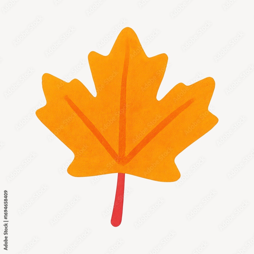 Obraz premium Vibrant autumn maple leaf illustration.