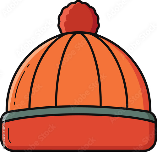 Warm winter caps autumn hat set bright color vector