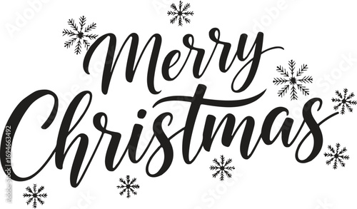 Merry Christmas typography vector illustration