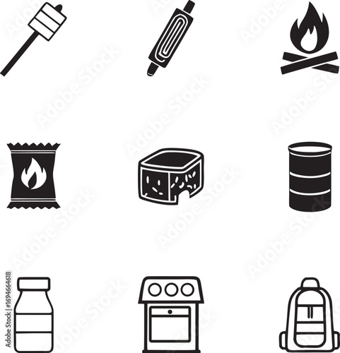 Camping Icons Set