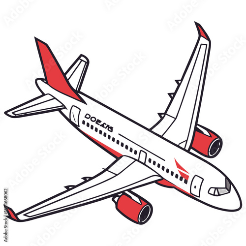 Passenger Plane (Boeing/Airbus) vector illustrator design