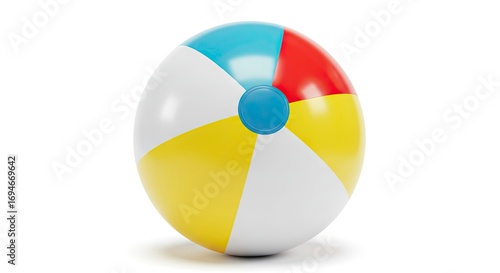 A beach ball is displayed featuring blue red yellow and white segments Free Download A beach ball is displayed featuring blue red yellow and white segments - GFXLoad