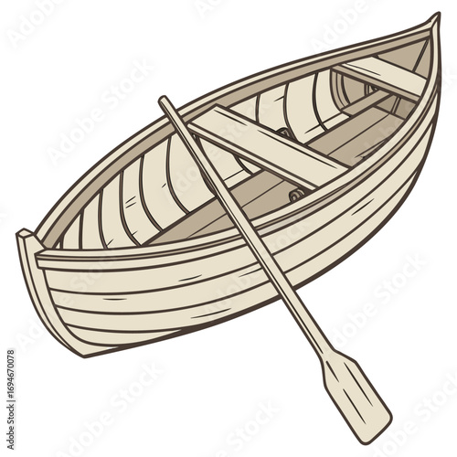 Rowboat vector illustrator design