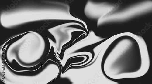 Abstract fluid art, swirling monochrome shapes, elegant liquid motion, modern design, artistic background texture.