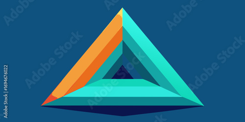 abstract 3d triangle mesh composition