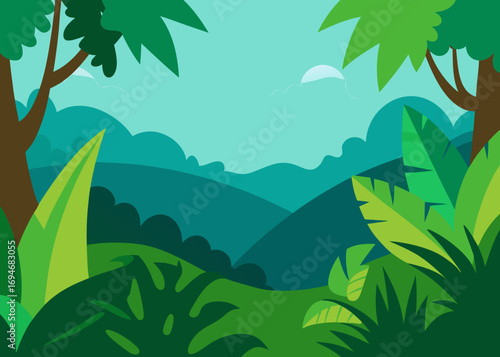 nature jungle leaves tropical background