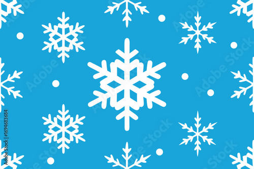 winter snowflake seamless pattern