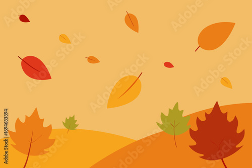 autumn falling leaves background design