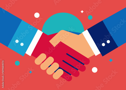 Business Handshake Abstract Background