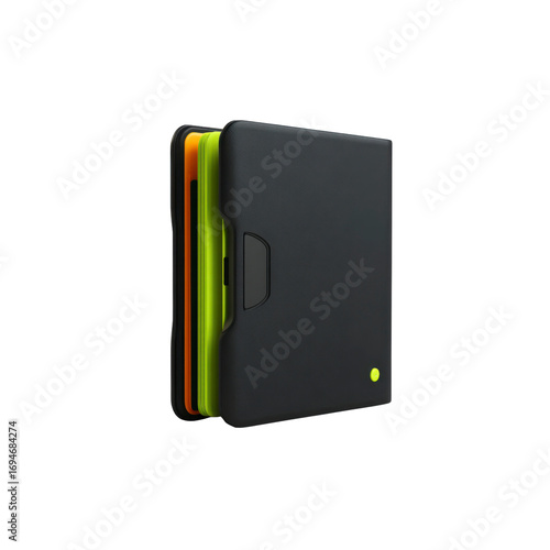 Slim and Stylish Multi-Card Wallet with Vibrant Accents - Modern Minimalist Design