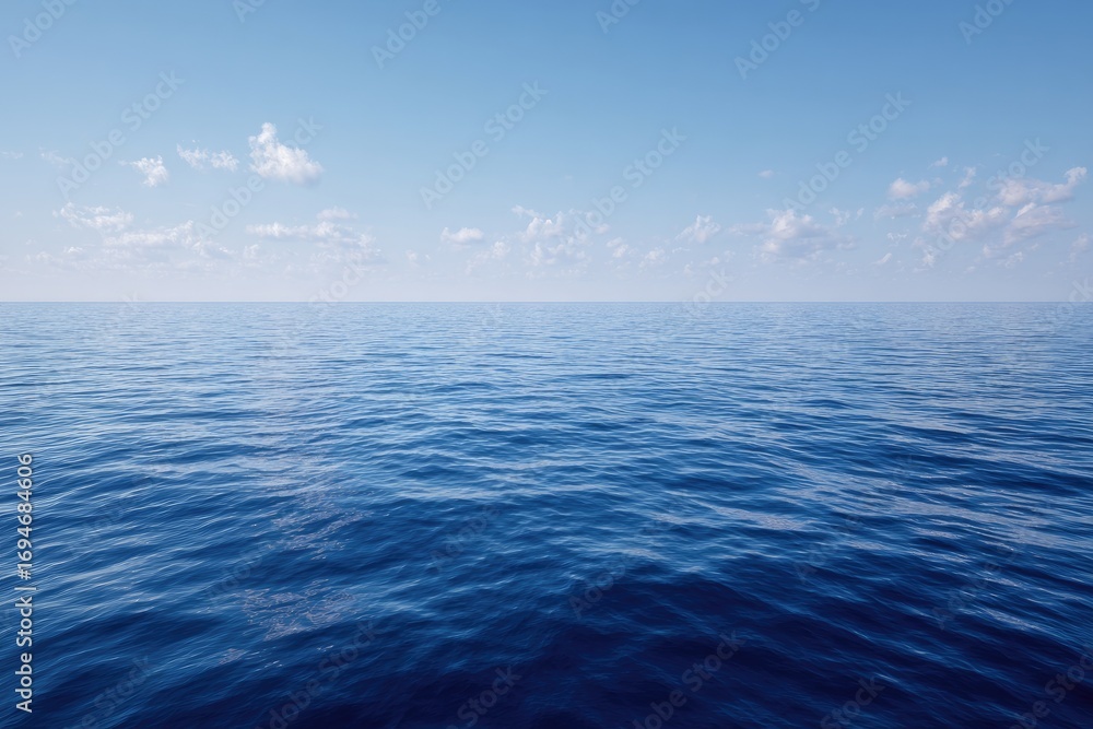 Fototapeta premium Calm ocean with a clear sky