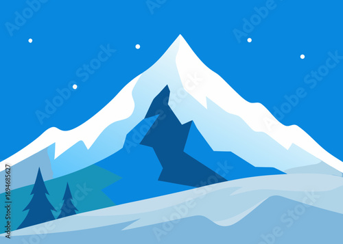 Winter Snow Mountain Background