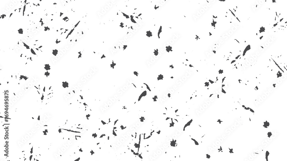 Fototapeta premium Grayscale mottled texture background distressed grunge pattern vector illustration. Abstract monochrome grunge texture black and white scratched chips scuffs design. 