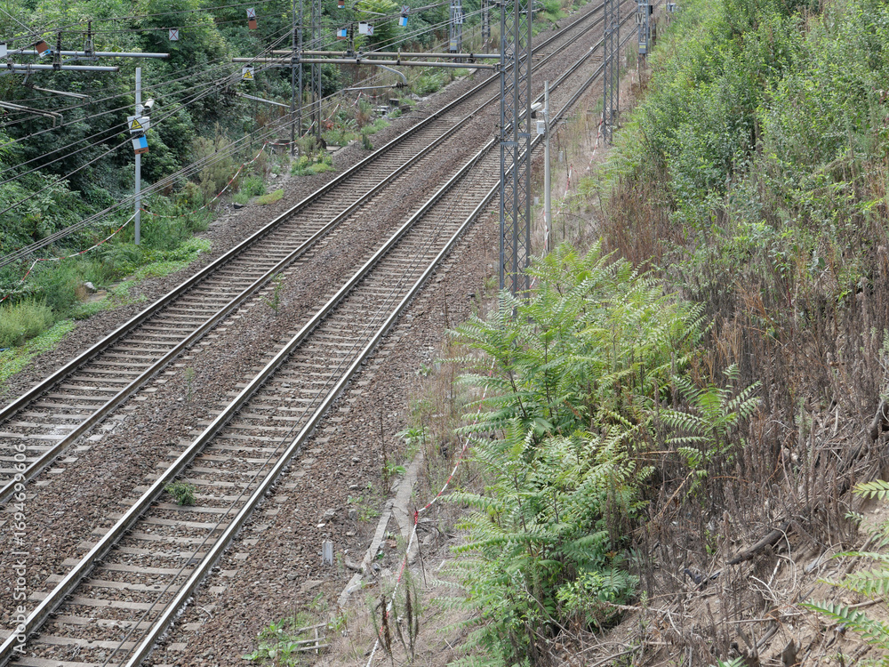 Fototapeta premium raiload railway tracks