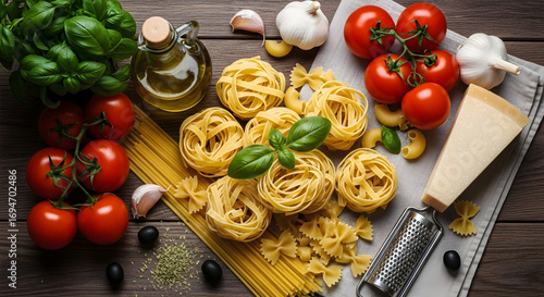 Italian Food Ingredients Ready for Cooking