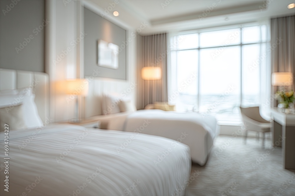 Fototapeta premium Blurred hotel room interior (4)