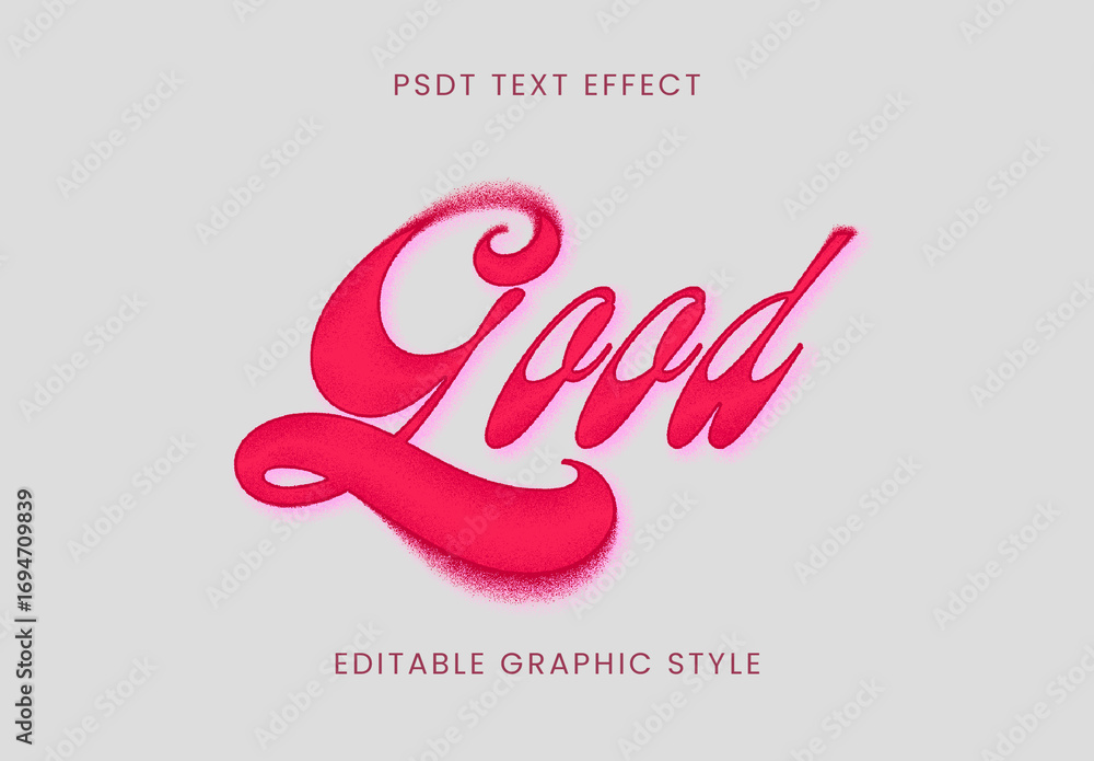 Demonetize Red Dissolving Font Grainy Script Text Effect Stock Template | Adobe Stock