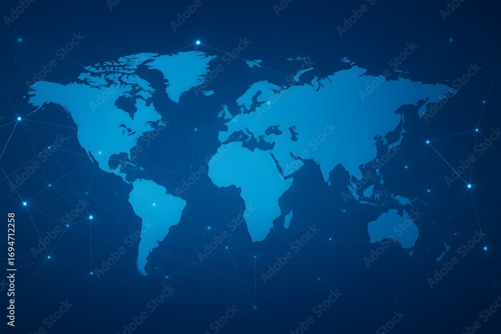 Obraz premium Conceito de Conectividade Global e Transformação Digital.