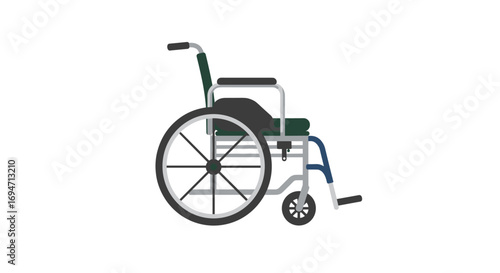 Wheelchair side view: modern accessibility and mobility aid design