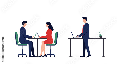 Office collaboration and remote work concept