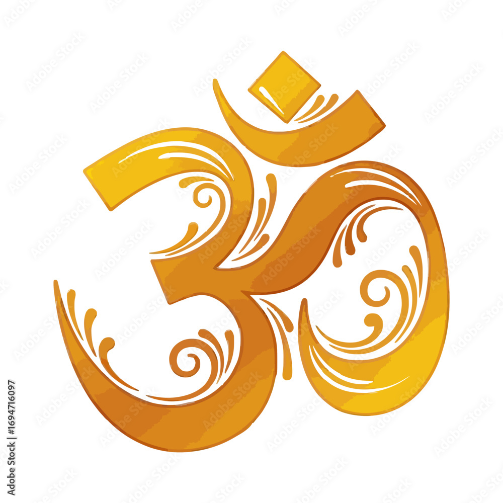 Fototapeta premium Creative Hindi calligraphy of ॐ om