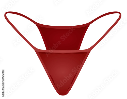 Red woman tong. vector illustration	