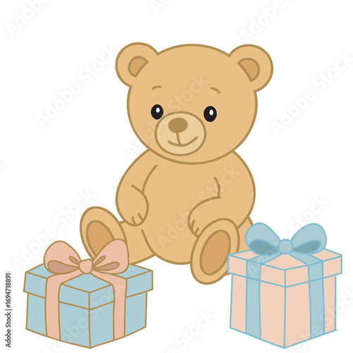 teddy bear on white background
