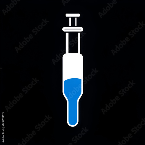 burette blue line icon