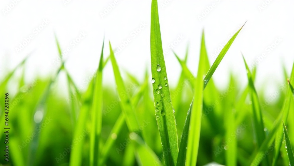 Obraz premium Grass with dew drops