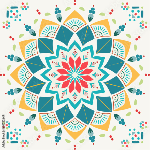 Illustration vectorielle de mandala décoratif abstrait
