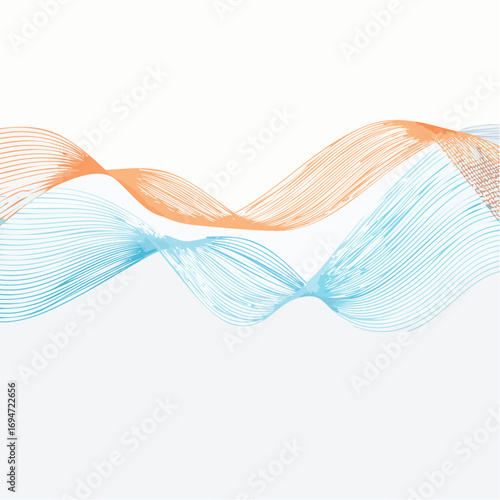 Motif minimaliste fluide en design plat
