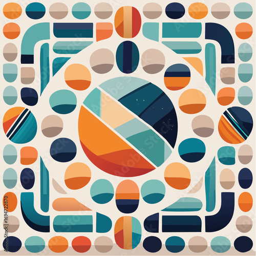 Illustration vectorielle minimaliste de galets stylisés