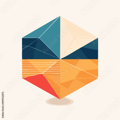 Motif abstrait de texture papier en design plat