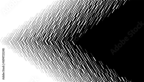 Black and white abstract transition pattern sharp arrows shape for sporty background and jersey design. Fully editable vector element 